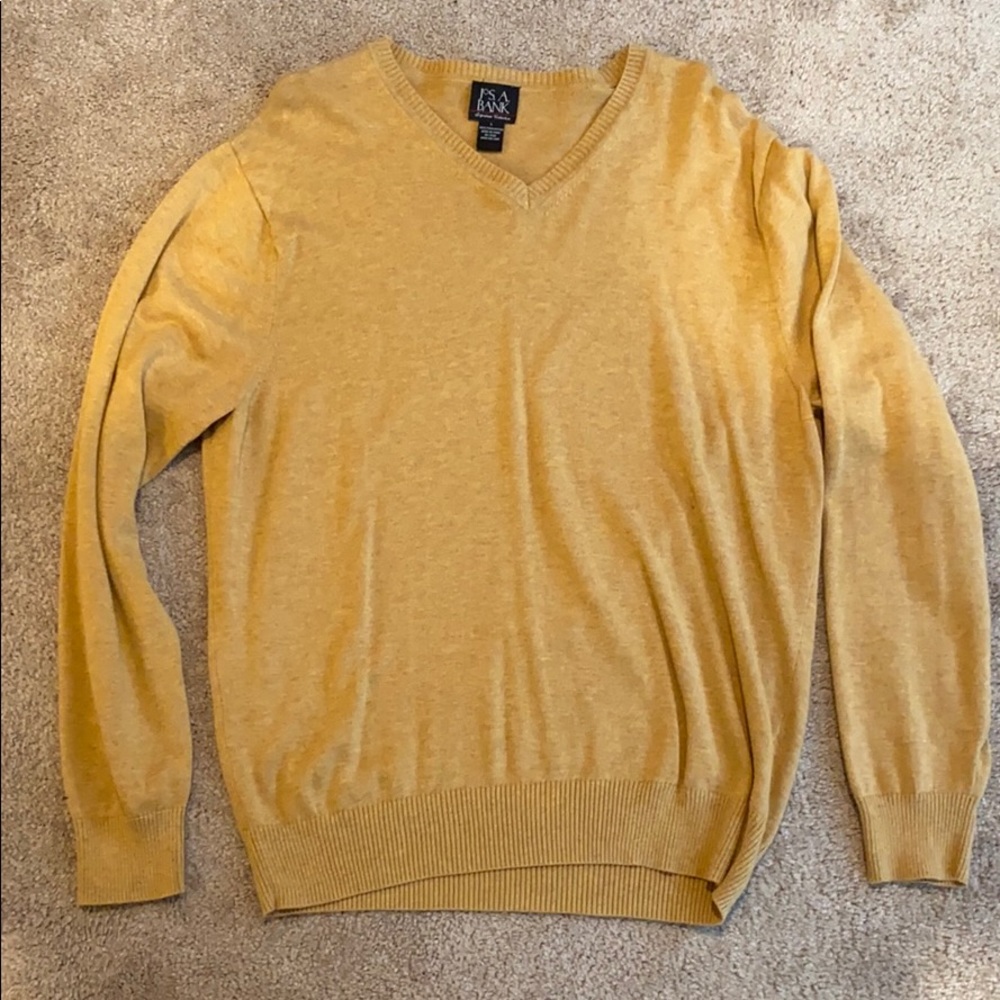 Mustard Jos A Bank VNeck sweater